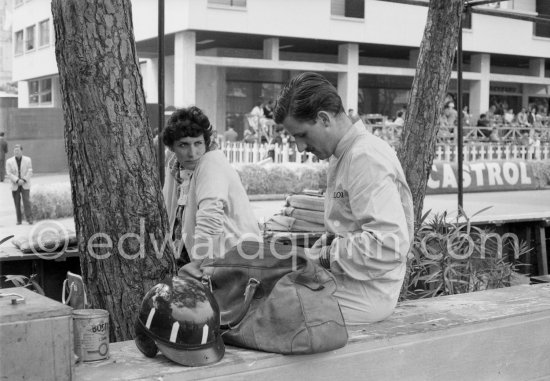 Graham Hill and his wife Bette Hill. Monaco Grand Prix 1960. - Photo by Edward Quinn