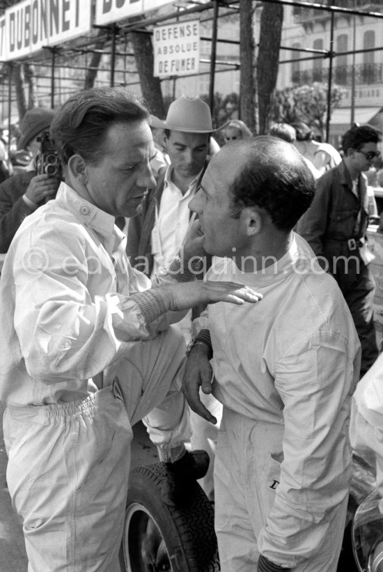 Stirling Moss and Innes Ireland. Monaco Grand Prix 1960. - Photo by Edward Quinn