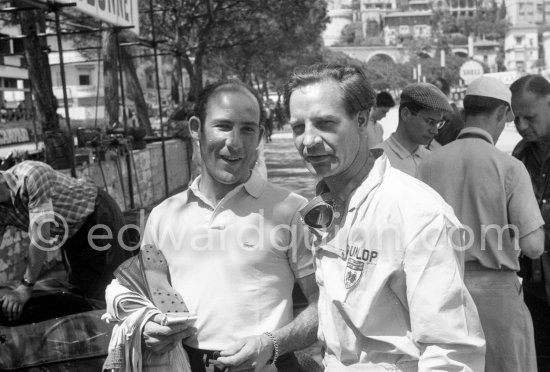 Stirling Moss and Innes Ireland. Monaco Grand Prix 1960. - Photo by Edward Quinn