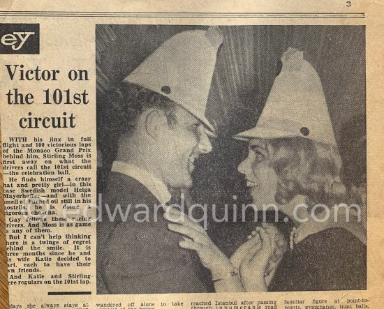 Article with Quinn's photos in Daily Express article 30.5.1960. Monaco Grand Prix 1960. - Photo by Edward Quinn