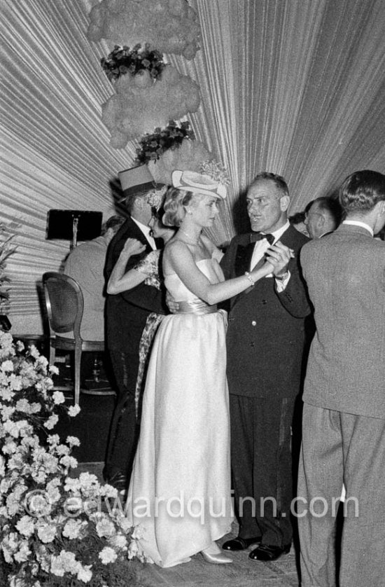 Princess Grace joins the party mood as she dances with Pierre Moatti, the Préfet des Alpes-Maritimes. Gala of Monaco Grand Prix 1960. - Photo by Edward Quinn