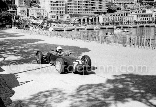 Tony Brooks, B.R.M.-Climax Monaco Grand Prix 1961. - Photo by Edward Quinn