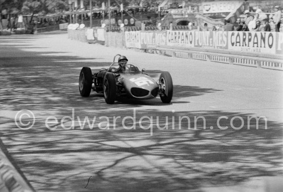 Richie Ginther, (36) Ferrari 156 "Sharknose" . Monaco Grand Prix 1961. - Photo by Edward Quinn