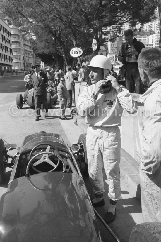 Stirling Moss, (20) Lotus-Climax. Monaco Grand Prix 1961. - Photo by Edward Quinn