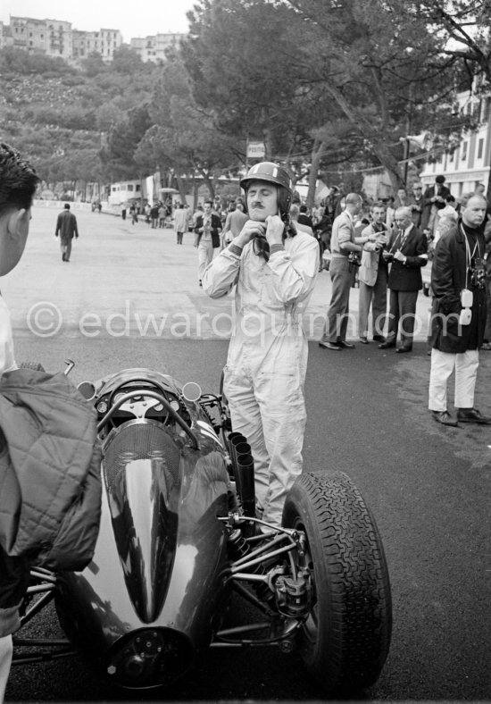 Graham Hill, (10) B.R.M. P57. Monaco Grand Prix 1962. - Photo by Edward Quinn