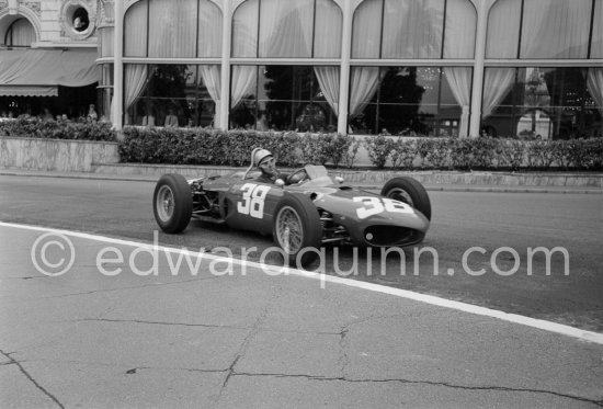 Lorenzo Bandini (38) "Sharknose" Ferrari 156 "Sharknose" . Monaco Grand Prix 1962. - Photo by Edward Quinn