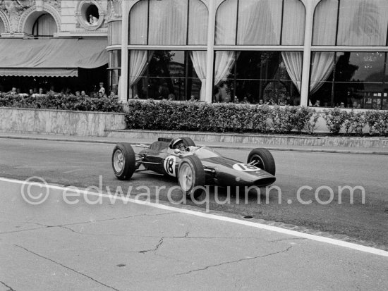 Jim Clark, (18) Lotus 25. Monaco Grand Prix 1962. - Photo by Edward Quinn