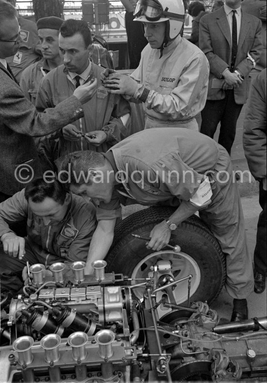 John Surtees, (21) Ferrari 158. Monaco Grand Prix 1964. - Photo by Edward Quinn