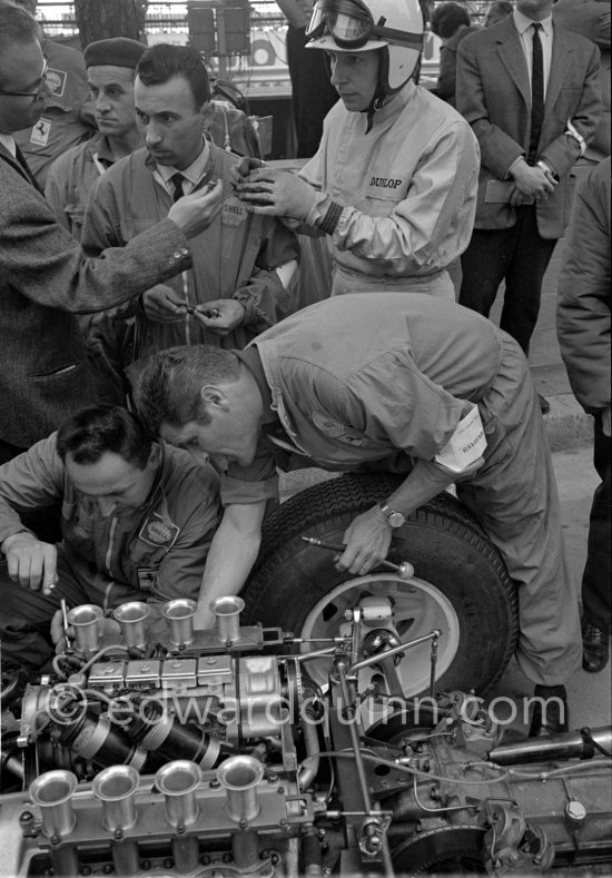 John Surtees, (21) Ferrari 158. Monaco Grand Prix 1964. - Photo by Edward Quinn