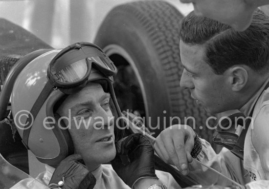 Peter Arundell and Jim Clark. Monaco Grand Prix 1964. - Photo by Edward Quinn