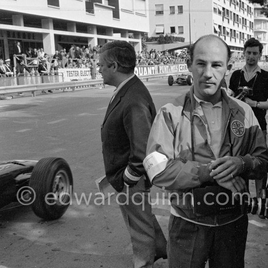 Stirling Moss, commentates for ABC Wide World of Sport. Monaco Grand Prix 1964. - Photo by Edward Quinn