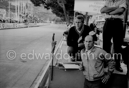 Steve McQueen and Stirling Moss. Monaco Grand Prix 1965. - Photo by Edward Quinn