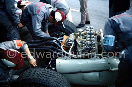 Honda RA 272 of Ronnie Bucknum. Monaco Grand Prix 1965. - Photo by Edward Quinn