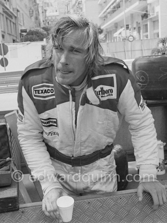 James Hunt. Monaco Grand Prix 1978. - Photo by Edward Quinn