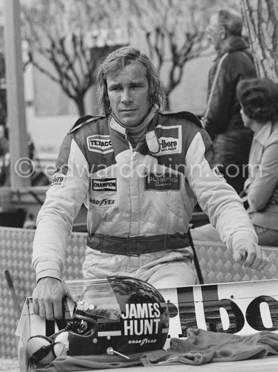 James Hunt. Monaco Grand Prix 1978. - Photo by Edward Quinn