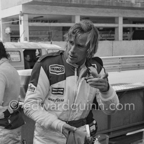 James Hunt. Monaco Grand Prix 1978. - Photo by Edward Quinn