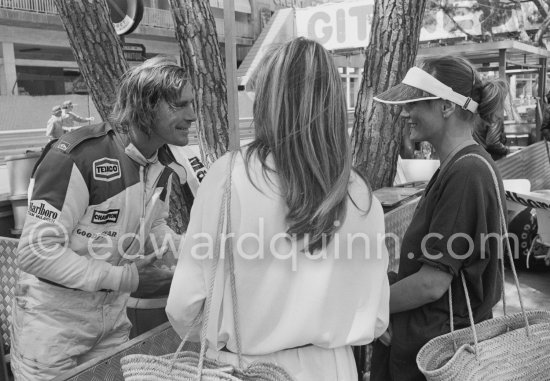 James Hunt as well as being a favourite with the race fans, is also a great favourite of the girls. Monaco Grand Prix 1978. - Photo by Edward Quinn