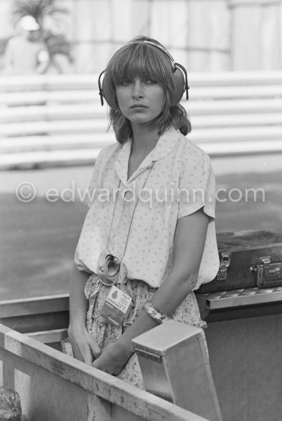Jane Birbeck model girlfriend of James James Hunt. Monaco Grand Prix 1978. - Photo by Edward Quinn