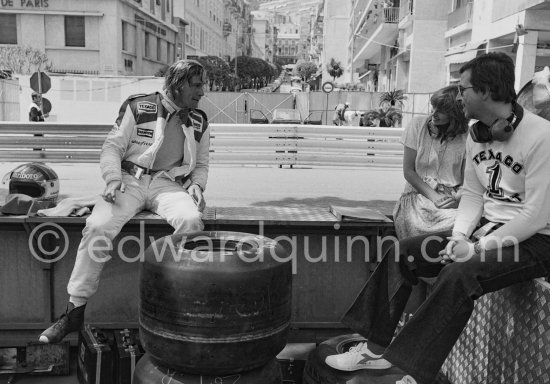 James Hunt and model girlfriend Jane Birbeck. Monaco Grand Prix 1978. - Photo by Edward Quinn