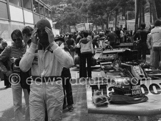 James Hunt. Monaco Grand Prix 1978. - Photo by Edward Quinn