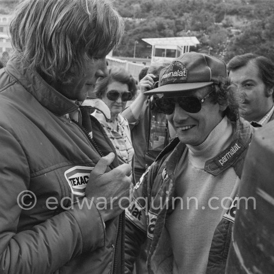 Jams Hunt and Niki Lauda. Monaco Grand Prix 1978. - Photo by Edward Quinn