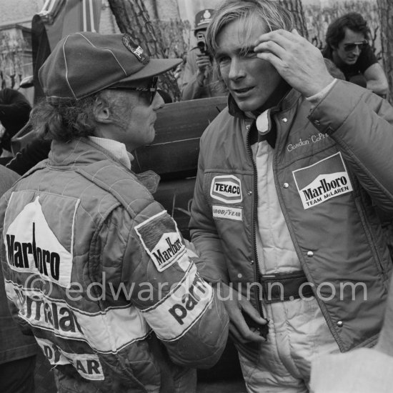 Jams Hunt and Niki Lauda. Monaco Grand Prix 1978. - Photo by Edward Quinn