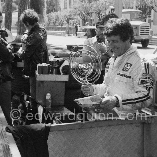 Mario Andretti. What trophy? Monaco Grand Prix 1978. - Photo by Edward Quinn