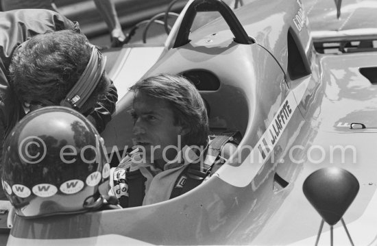Jacques Laffitte, (26) Ligier J59. Monaco Grand Prix 1978. - Photo by Edward Quinn