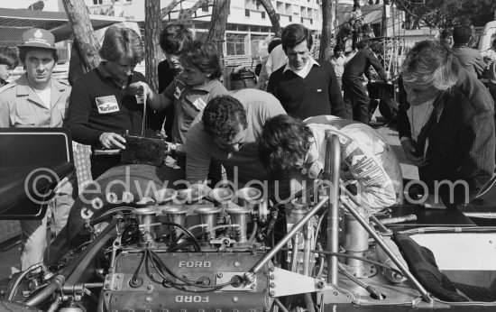 At work: Arturo Merzario, (37) Merzario-Ford. Monaco Grand Prix 1978. - Photo by Edward Quinn