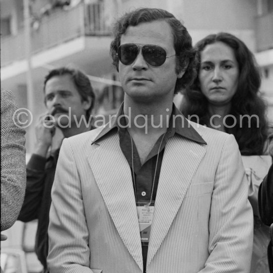 King Gustav of Sweden, came to watch the trial runs in the pits. Monaco Grand Prix 1978. - Photo by Edward Quinn