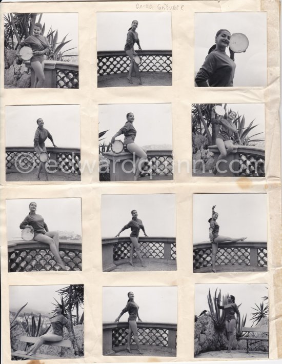 Gerda Gribnace. Monte Carlo 1951.  Contact prints. Photos from original negatives available. - Photo by Edward Quinn