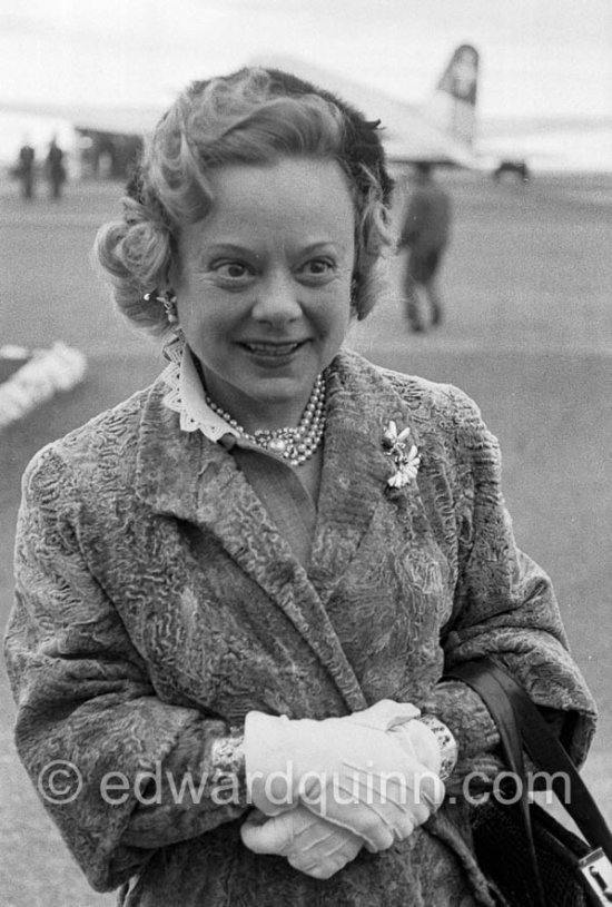 Sonia Henie, ten times world figure skating champion and film star. Nice 1957. - Photo by Edward Quinn