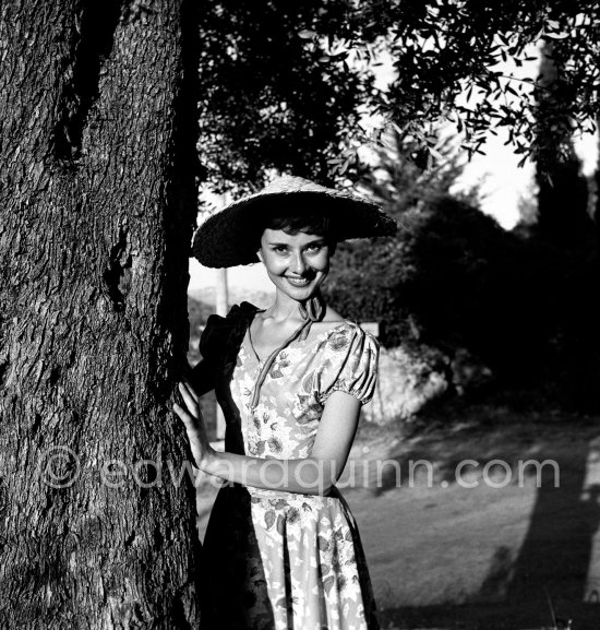 Audrey Hepburn before she found fame, visiting the medieval village of Eze, near Monaco 1951. - Photo by Edward Quinn