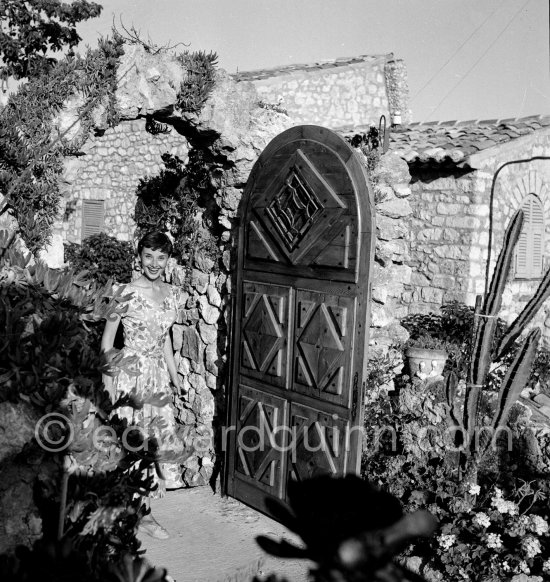 Audrey Hepburn before she found fame, visiting the medieval village of Eze, near Monaco 1951. - Photo by Edward Quinn