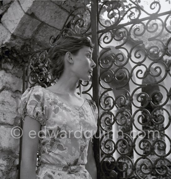 Audrey Hepburn before she found fame, visiting the medieval village of Eze, near Monaco 1951. - Photo by Edward Quinn