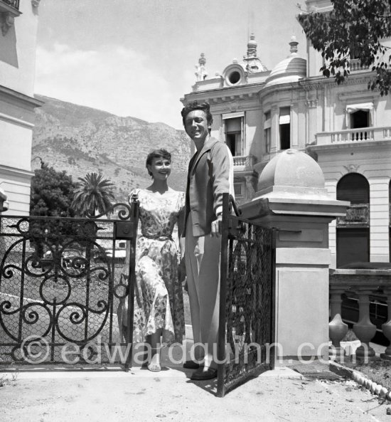 Audrey Hepburn and the French actor and dancer Edmond Audran, husband of Ludmilla Tcherina. Monte Carlo 1951. - Photo by Edward Quinn