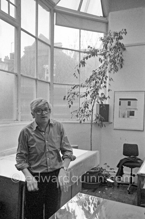 David Hockney, London 1977. - Photo by Edward Quinn