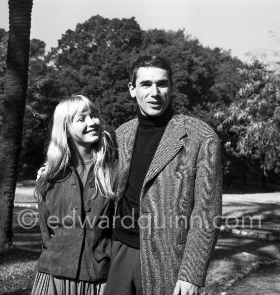 Robert Hossein and Marina Vlady. Nice 1955. - Photo by Edward Quinn