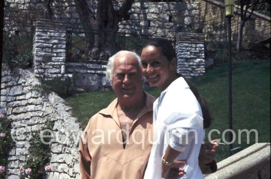 Curd Jürgens and his fifth wife Margie. La Vieille Bastide, Saint-Paul-de-Vence 1978. - Photo by Edward Quinn