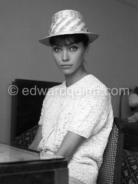 Anna Karina (wife of Godard), Cannes Film Festival 1960. - Photo by Edward Quinn