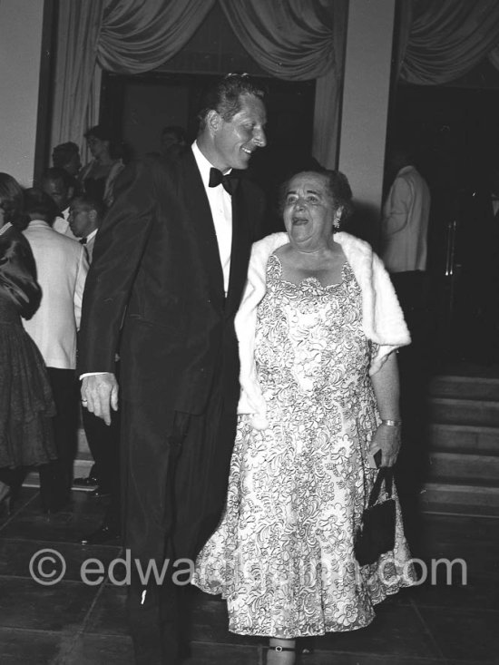 Danny Kaye and Elsa Maxwell at the Red Cross Gala. Monte Carlo 1955. - Photo by Edward Quinn