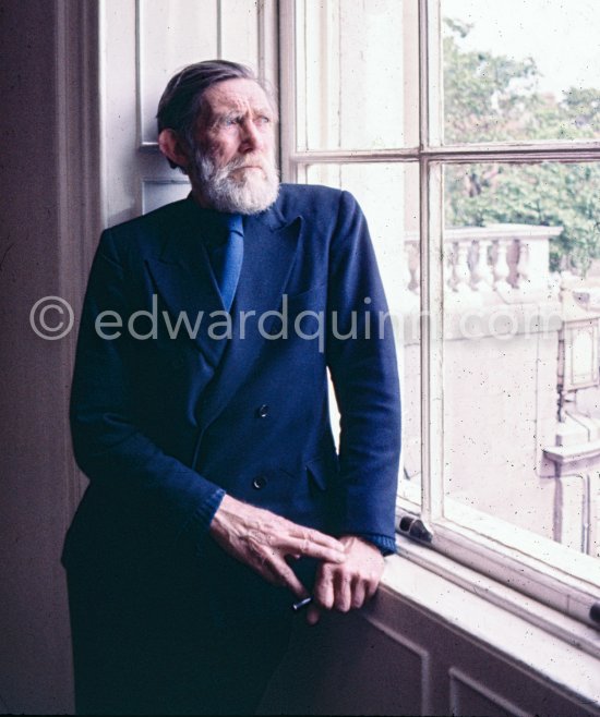 Irish painter Seán Keating (1889–1977). Exhibition at Municipal Gallery of Modern Art. Dublin 1963. - Photo by Edward Quinn