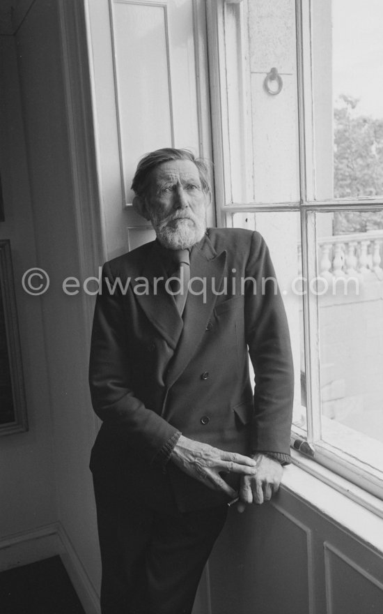 Irish painter Seán Keating (1889–1977). Exhibition at Municipal Gallery of Modern Art. Dublin 1963. - Photo by Edward Quinn