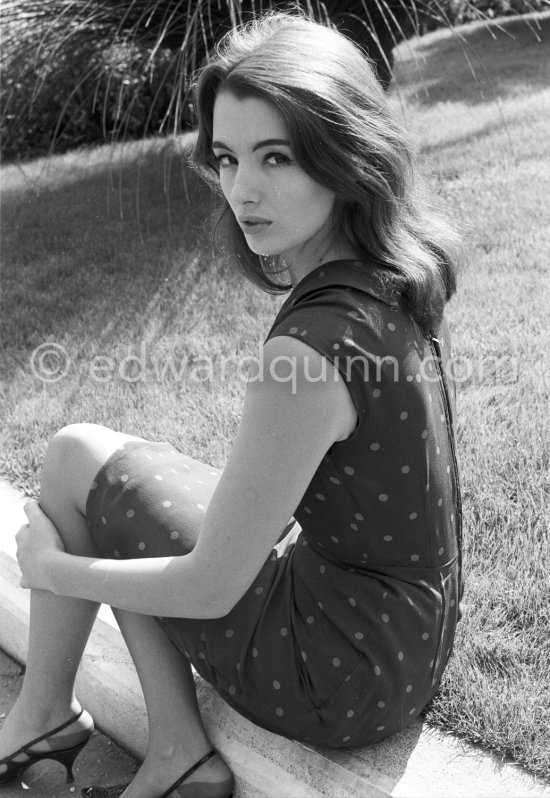 Christine Keeler. She was key figure in the John Profumo scandal. Cannes 1963. - Photo by Edward Quinn