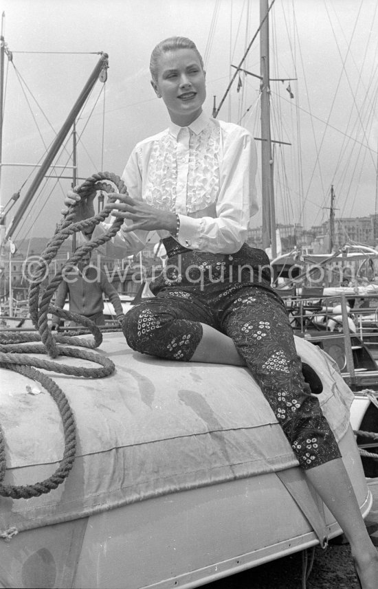 Grace Kelly. Cannes Film Festival. Cannes harbor 1955. - Photo by Edward Quinn