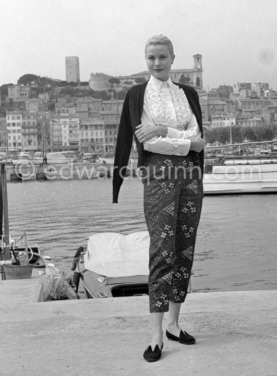 Grace Kelly. Cannes Film Festival. Cannes harbor 1955. - Photo by Edward Quinn