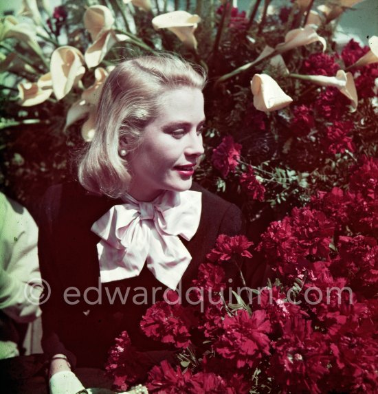 Grace Kelly at the battle of flowers. Cannes Film Festival. Cannes 1955. - Photo by Edward Quinn