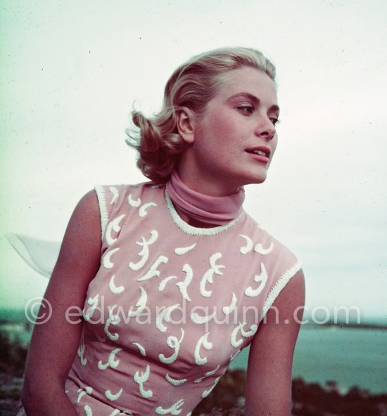 Grace Kelly during filming of "To Catch a Thief" 1954. - Photo by Edward Quinn