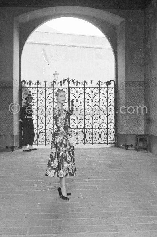 Grace Kelly (later to become Princess Grace) at the Royal Palace just before she met Prince Rainier for the first time. Monaco 1955. - Photo by Edward Quinn