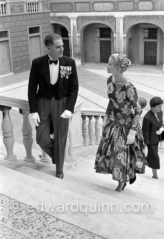 Grace Kelly (later to become Princess Grace) at the Royal Palace just before she met Prince Rainier for the first time. One of Prince Rainier’s personal servants, Michel Demorizi, guided her around some of the great number of rooms of the Royal Palace. Monaco 1955. - Photo by Edward Quinn